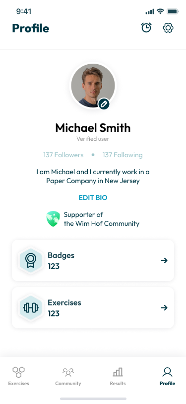 Profile - Wim Hof Method app
